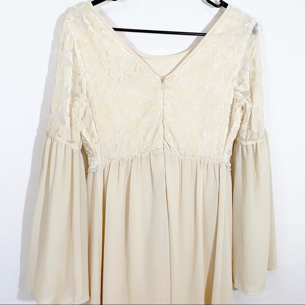 FLYING TOMATO CRUSHED VELVET CHIFFON DRESS - SZ S - Picture 7 of 8